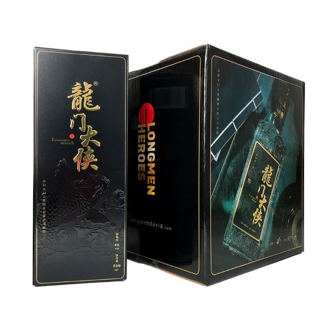 龙门大侠文化小酒 黑标46度整箱 浓香型高度白酒