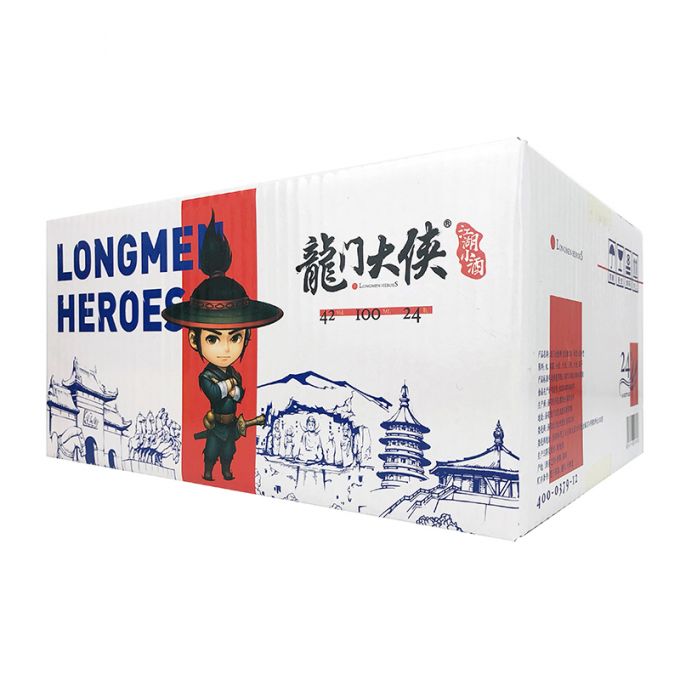 龙门大侠文化小酒 文化版42度整箱 浓香型高度白酒