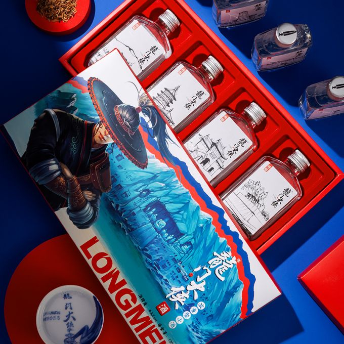 龙门大侠文化小酒 伴手礼套装 浓香型高度白酒