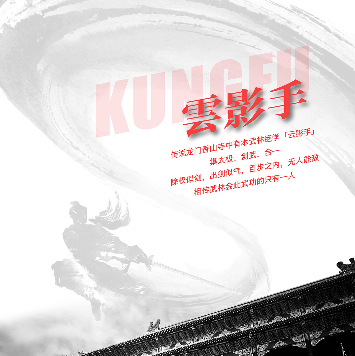 龙门大侠武林绝学云影手,出拳似剑出剑似气,百步之内无人能敌