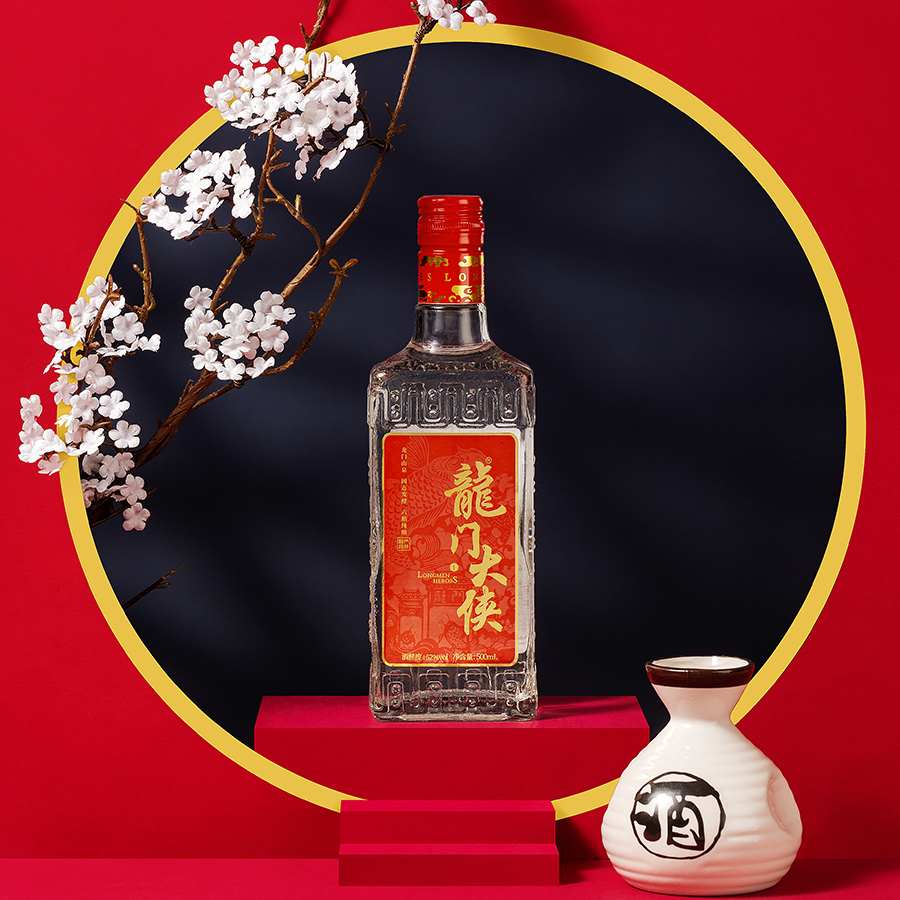 龙门大侠文化小酒 红标52度 浓香型高度白酒