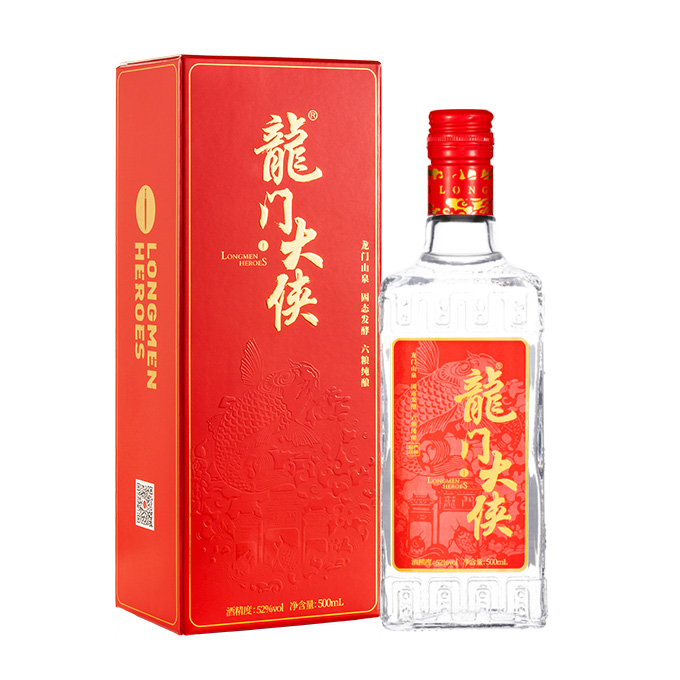 龙门大侠文化小酒 红标52度 浓香型高度白酒